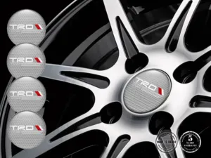 Toyota TRD Car Rim Decal Brand Silicone Dome Stickers